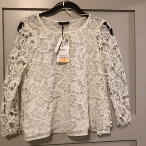 Laser cut 3/4 sleeve shirt